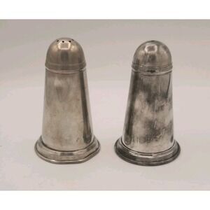 Stieff‎ Pewter Salt & Pepper Shaker Set Classic Shape Has Patina